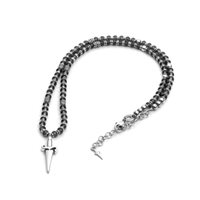 Collana Cesare Paciotti Uomo Rosary Black in Argento JPCL1665V - JPCL1665V